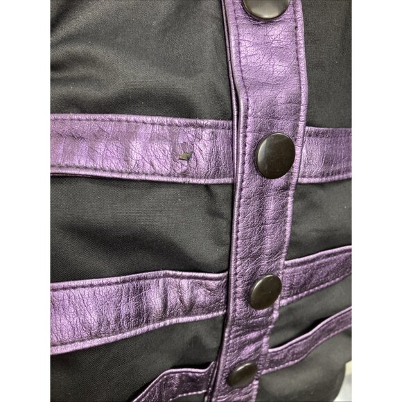 L Vintage lip service vice strap Buckle Snap blouse Straight Jacket Cyberpunk - Picture 5 of 5